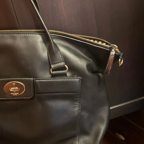 Kate Spade Hampton Road "Theresa" Black Leather Medium Bag - Picture 8 of 11